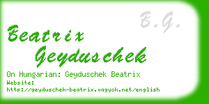 beatrix geyduschek business card